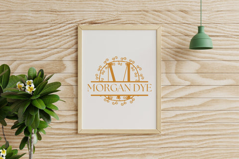 Leafelle Split Monogram Font Dm Letter Studio 