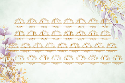Leafelle Split Monogram Font Dm Letter Studio 