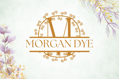 Leafelle Split Monogram Font Dm Letter Studio 