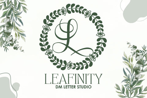 Leafinity Monogram Font Dm Letter Studio 