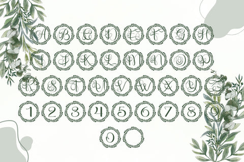 Leafinity Monogram Font Dm Letter Studio 