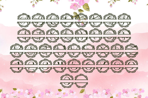 Leafinity Split Monogram Font Dm Letter Studio 