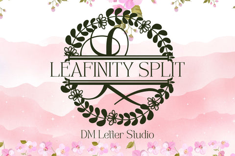 Leafinity Split Monogram Font Dm Letter Studio 