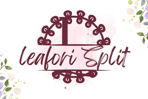 Leafori Split Monogram Font Dm Letter Studio 