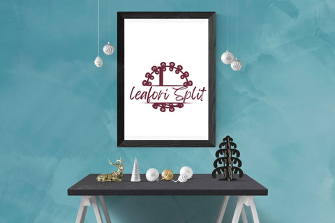 Leafori Split Monogram Font Dm Letter Studio 