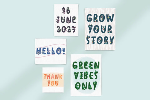 Leafy Cute - Hand Drawn Decorative Font Font Jyllyco 