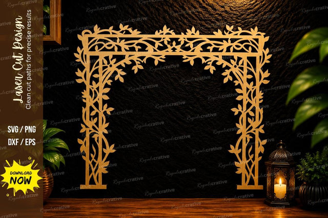 Leafy Wedding Arch Laser Cut SVG Design SVG Regulrcrative 
