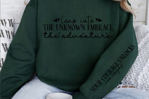 Leap into the unknown embrace the adventure Sleeve SVG Design SVG Designangry 
