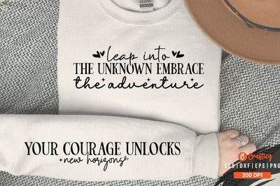 Leap into the unknown embrace the adventure Sleeve SVG Design SVG Designangry 