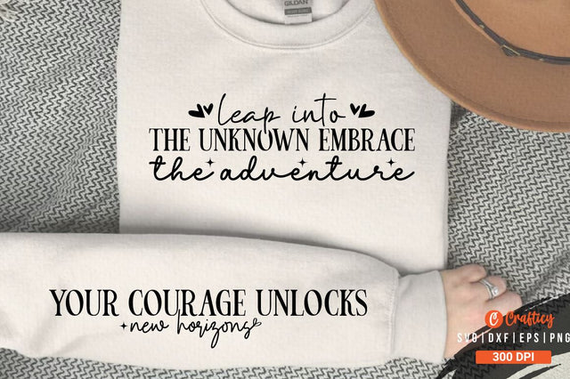 Leap into the unknown embrace the adventure Sleeve SVG Design SVG Designangry 