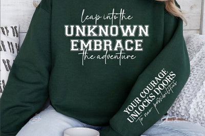 Leap into the unknown embrace the adventure Sleeve SVG SVG Designangry 