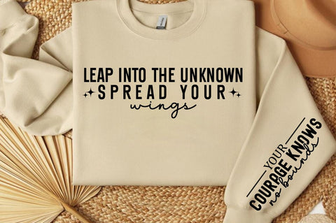 Leap into the unknown spread your wings Sleeve SVG Design SVG Designangry 