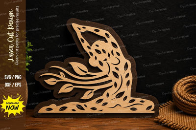 Leaping Dolphin Ocean Wave Laser Cut SVG File SVG Regulrcrative 