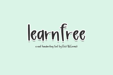 Learnfree Sans Font Beck McCormick 