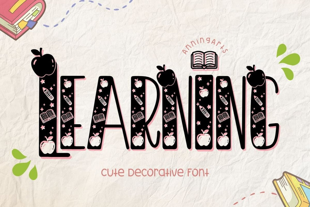 Learning - decorative font - So Fontsy