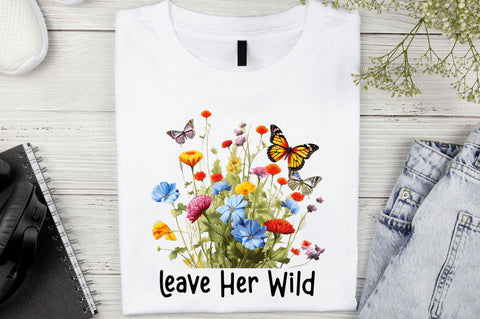 Leave Her Wild Sublimation Design Sublimation Regulrcrative 