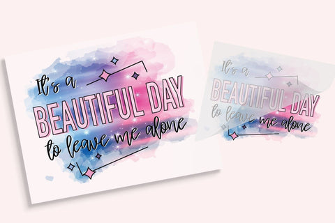 Leave Me Alone Iron On Transfer Physical So Fontsy T-Shirt Iron-On Transfer Shop 4x4