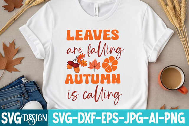 Leaves Are Calling Autumn is Calling SVG Design,Leaves Are Calling Autumn is Calling t-Shirt Design SVG BlackCatsMedia 