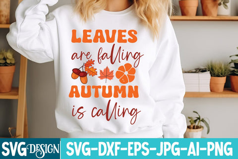Leaves Are Calling Autumn is Calling SVG Design,Leaves Are Calling Autumn is Calling t-Shirt Design SVG BlackCatsMedia 