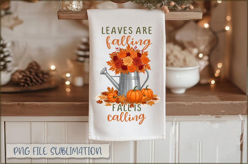 Leaves are falling fall is calling Towel PNG Sublimation Shetara Begum 