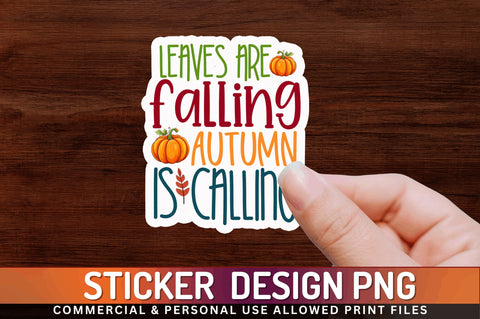 Leaves are falling Sticker Design Sublimation Regulrcrative 