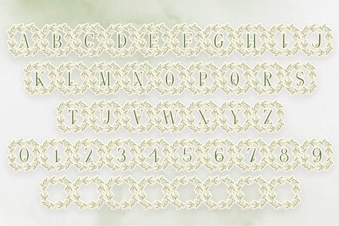 Leaves Buds Monogram Font Dm Letter Studio 