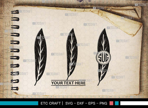 Leaves Monogram, Leaves Silhouette, Leaves SVG, Plants Svg, Autumn Leaves Svg, Tropical Leaves Svg, Monstera Svg, Fall Leaf Svg, SB00504 SVG ETC Craft 