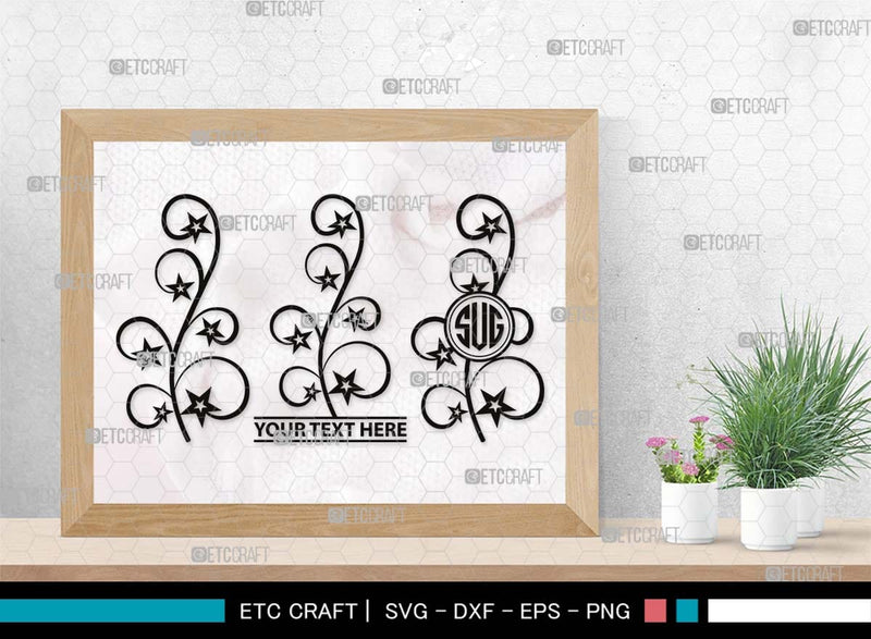 Leaves Monogram, Leaves Silhouette, Leaves SVG, Plants Svg, Autumn ...