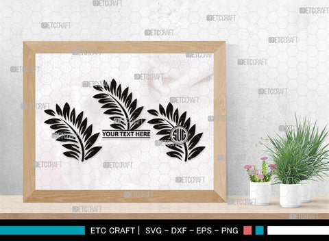 Leaves Monogram, Leaves Silhouette, Leaves SVG, Plants Svg, Autumn Leaves Svg, Tropical Leaves Svg, Monstera Svg, Fall Leaf Svg, SB00504 SVG ETC Craft 
