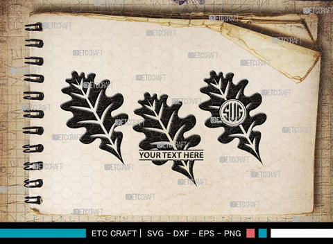 Leaves Monogram, Leaves Silhouette, Leaves SVG, Plants Svg, Autumn Leaves Svg, Tropical Leaves Svg, Monstera Svg, Fall Leaf Svg, SB00504 SVG ETC Craft 