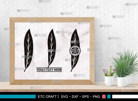 Leaves Monogram, Leaves Silhouette, Leaves SVG, Plants Svg, Autumn Leaves Svg, Tropical Leaves Svg, Monstera Svg, Fall Leaf Svg, SB00504 SVG ETC Craft 