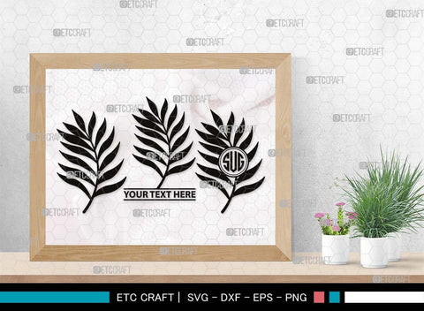 Leaves Monogram, Leaves Silhouette, Leaves SVG, Plants Svg, Autumn Leaves Svg, Tropical Leaves Svg, Monstera Svg, Fall Leaf Svg, SB00504 SVG ETC Craft 