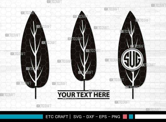 Leaves Monogram, Leaves Silhouette, Leaves SVG, Plants Svg, Autumn Leaves Svg, Tropical Leaves Svg, Monstera Svg, Fall Leaf Svg, SB00504 SVG ETC Craft 
