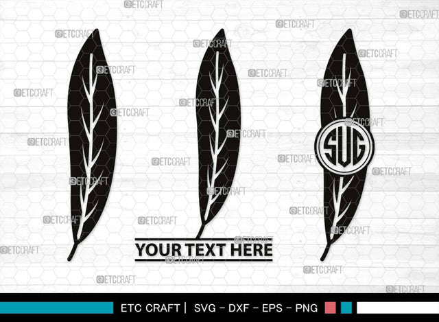 Leaves Monogram, Leaves Silhouette, Leaves SVG, Plants Svg, Autumn Leaves Svg, Tropical Leaves Svg, Monstera Svg, Fall Leaf Svg, SB00504 SVG ETC Craft 