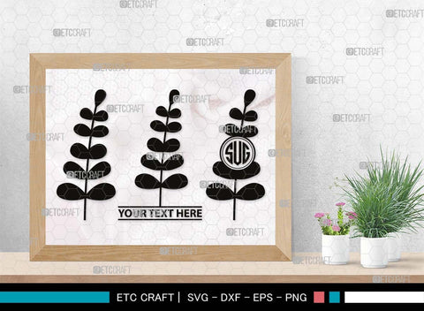 Leaves Monogram, Leaves Silhouette, Leaves SVG, Plants Svg, Autumn Leaves Svg, Tropical Leaves Svg, Monstera Svg, Fall Leaf Svg, SB00504 SVG ETC Craft 
