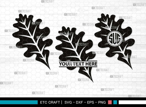 Leaves Monogram, Leaves Silhouette, Leaves SVG, Plants Svg, Autumn Leaves Svg, Tropical Leaves Svg, Monstera Svg, Fall Leaf Svg, SB00504 SVG ETC Craft 