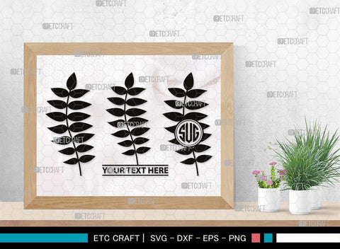 Leaves Monogram, Leaves Silhouette, Leaves SVG, Plants Svg, Autumn Leaves Svg, Tropical Leaves Svg, Monstera Svg, Fall Leaf Svg, SB00504 SVG ETC Craft 