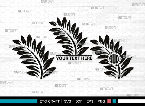 Leaves Monogram, Leaves Silhouette, Leaves SVG, Plants Svg, Autumn Leaves Svg, Tropical Leaves Svg, Monstera Svg, Fall Leaf Svg, SB00504 SVG ETC Craft 