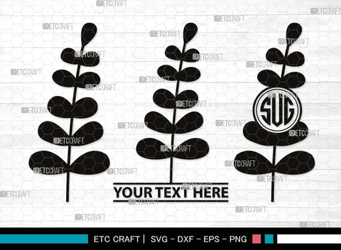 Leaves Monogram, Leaves Silhouette, Leaves SVG, Plants Svg, Autumn Leaves Svg, Tropical Leaves Svg, Monstera Svg, Fall Leaf Svg, SB00504 SVG ETC Craft 