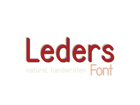 Leders Font OTF Typography, Cricut Font, Handwritten Font Font TypeAve 