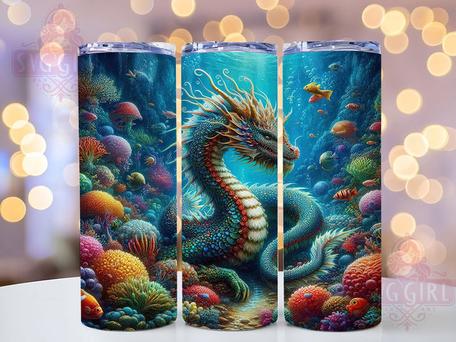 Legendary Fantasy Dragon Creature Tumbler, Mythical Creature Wrap, 20Oz Skinny Tumbler, Magical Beast Sublimation, Enchanted Dragon Design, Fantasy World Tumbler, Legendary Creature Wrap Sublimation SvggirlplusArt 