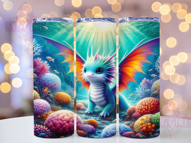 Legendary Fantasy Dragon Creature Tumbler, Mythical Creature Wrap, 20Oz Skinny Tumbler, Magical Beast Sublimation, Enchanted Dragon Design, Fantasy World Tumbler, Legendary Creature Wrap Sublimation SvggirlplusArt 