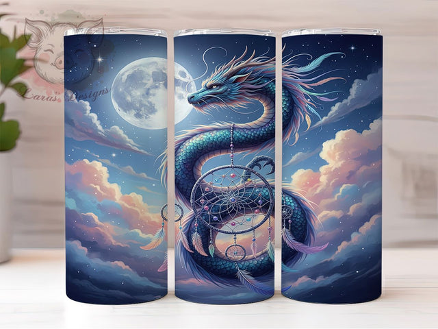 Legendary Magical Fantasy Dragon Tumbler, Fantasy Dragon Wrap, 20oz Tumbler Sublimation, Legendary Dragon Art, Magical Dragon Design, Epic Dragon Tumbler, Enchanted Dragon Wrap Sublimation Lara' s Designs 