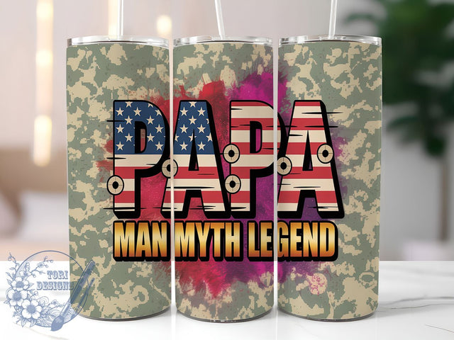 Legendary Patriotic Dad Tumbler, Fathers Day Present, Patriotic Dad Design, Grandfather Gift Cup, Dad Legend Gift, American Father Cup, Sublimation Template Sublimation ToriDesigns 