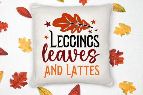 Leggings leaves and lattes svg design SVG Regulrcrative 