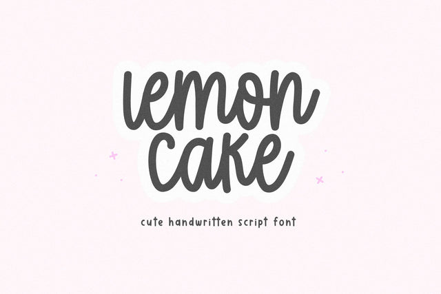 Lemon Cake - Cute Script Font Font KA Designs 
