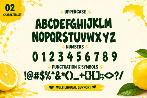 Lemon Chomp | Fresh and Playful Display Font Font Mozzatype 