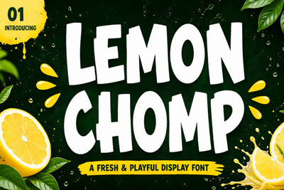 Lemon Chomp | Fresh and Playful Display Font Font Mozzatype 