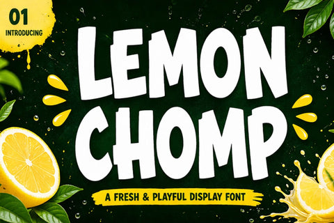 Lemon Chomp | Fresh and Playful Display Font Font Mozzatype 