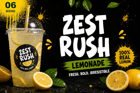 Lemon Chomp | Fresh and Playful Display Font Font Mozzatype 
